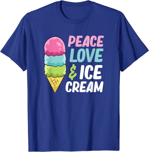 T-shirt Peace Love Ice cream