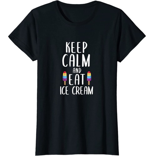 T-shirt keep calm and eat ice cream